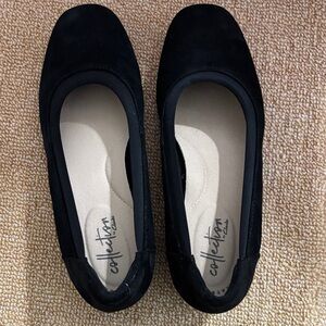 Clarks Black Suede Women's Shoes